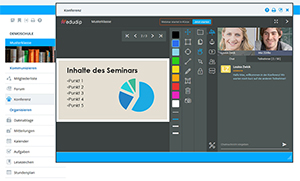 Mit der Webkonferenz gemeinsam Dokumente durchgehen